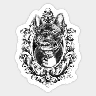 Framed frenchie Sticker